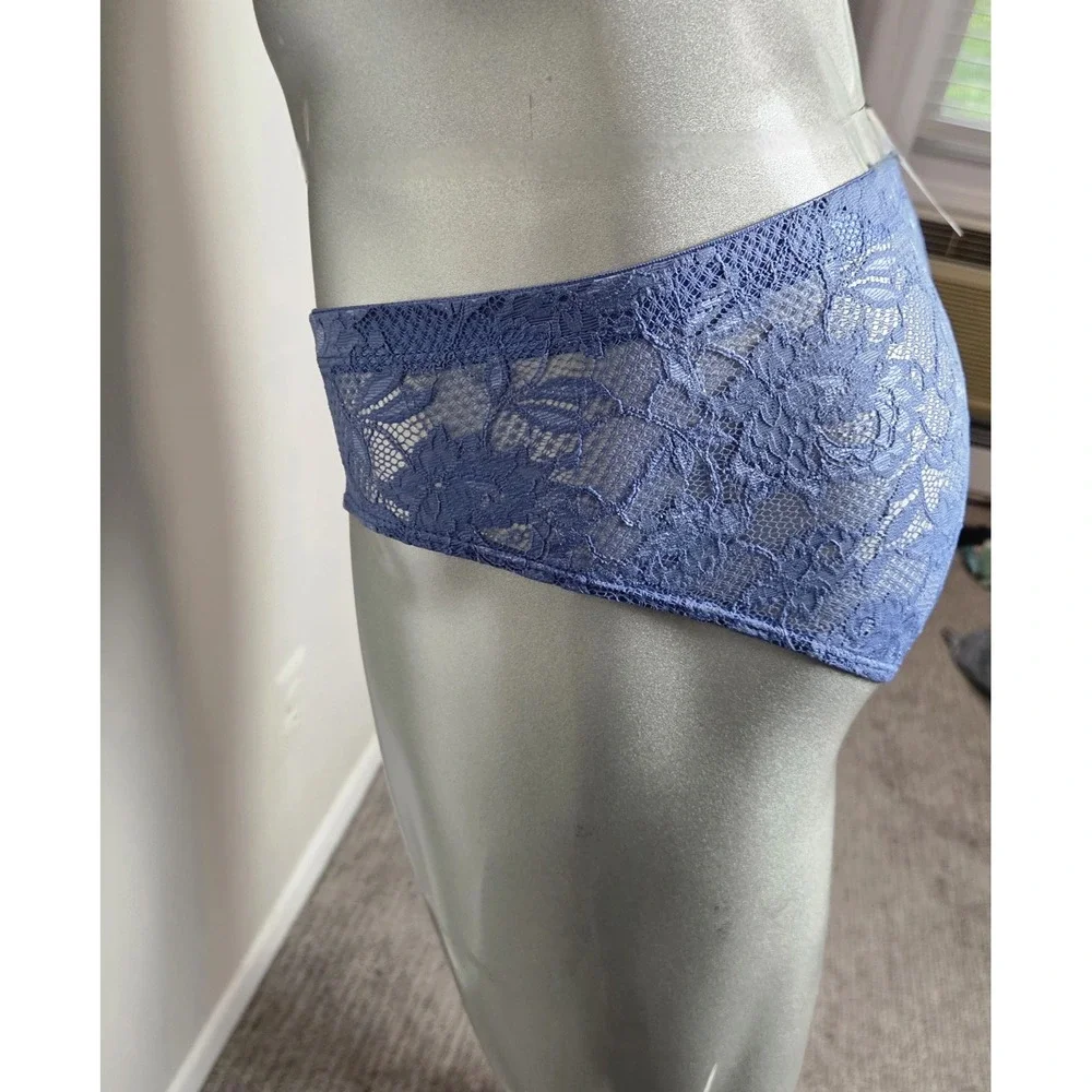 Cosabella Mens Never Say Never Lace Briefs Blue Low Rise‎ Italian Floral Lace M